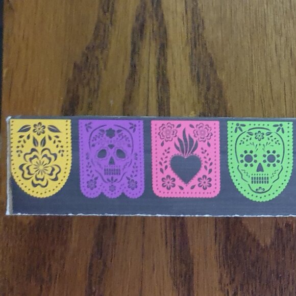 Day Of The Dead Sticker Books & Wood Block Decor Dia De Los Muertos Sugar Skull - Picture 7 of 9